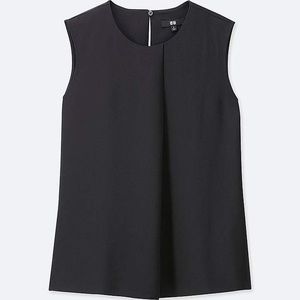 UNIQLO Black Drape Tank Blouse - SIZE XS